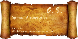 Oprea Vincencia névjegykártya